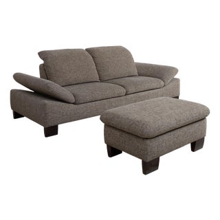 Fabric Two-Seater Sofa with Ottoman from Willi Schillig, Set of 2 For Sale
