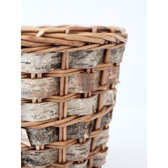 Vintage Birch Bark Basket For Sale - Image 10 of 10