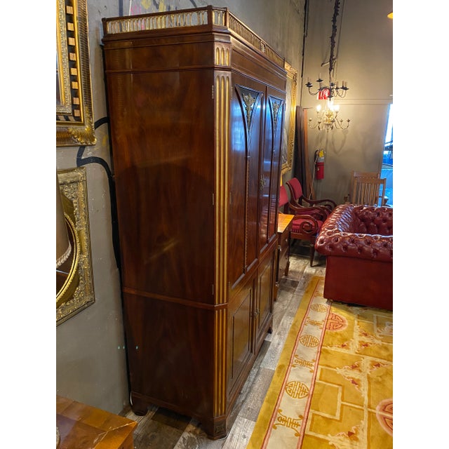 Art Deco 1970s Vintage John Widdicomb Imperial Style Armoire For Sale - Image 3 of 11