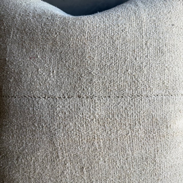 Textile Vintage Rug Pillow Cover With Original Seams For Sale - Image 7 of 7