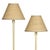 Polly Double Arm FloorLamp, Natural Brass with Rattan Shade For Sale - Image 4 of 6