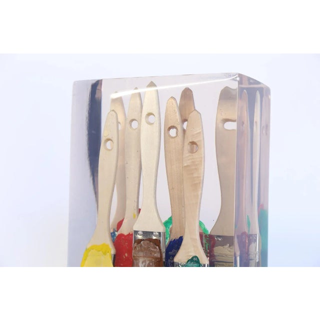 Folk Art Paint Brush 3D Resin Art For Sale - Image 3 of 8