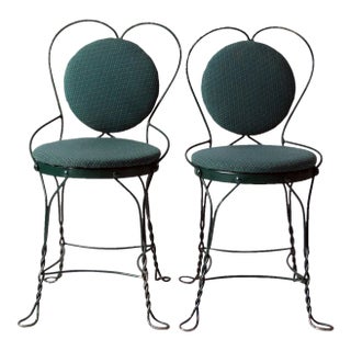 Vintage Ice Cream Parlor Chairs Pair For Sale