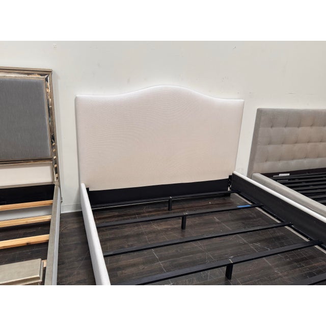 Eastern King Size Pottery Barn Raleigh Bed Frame For Sale In San Francisco - Image 6 of 12