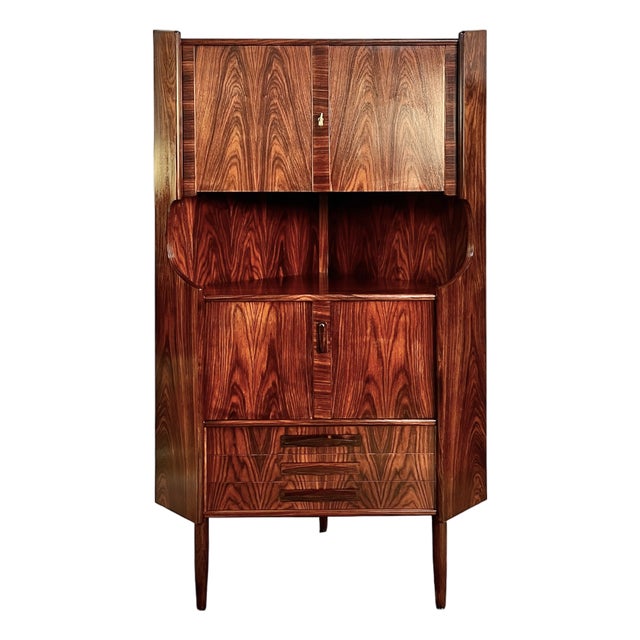 Danish Rosewood Corner Cabinet, 1960s For Sale