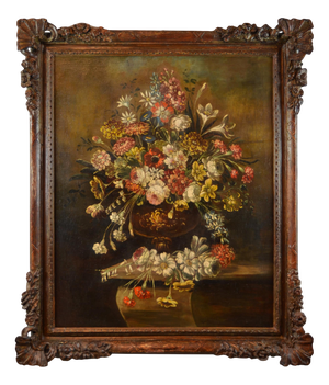 Tuscan School Artist, Still Life, 1880, Oil on Canvas, Framed