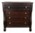 Antique Empire Mahogany Chest of Drawers With Glass Hardware For Sale