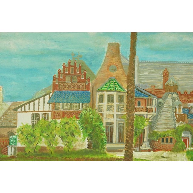 The Casina Delle Civette, Museum at Villa Torlonia, Rome, 20th Century, Oil on Canvas For Sale - Image 8 of 18