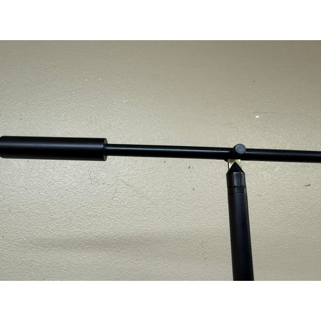 Robert Sonneman for Kovacs Feather Floor Lamp, Black For Sale - Image 10 of 12