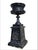 Black Victorian Aluminum Flower Garden Urn on Base For Sale - Image 8 of 18