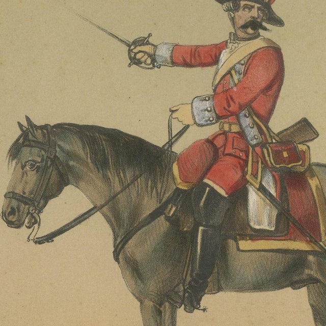 José Villegas, Historic Officers, 1861, Lithograph For Sale - Image 4 of 12