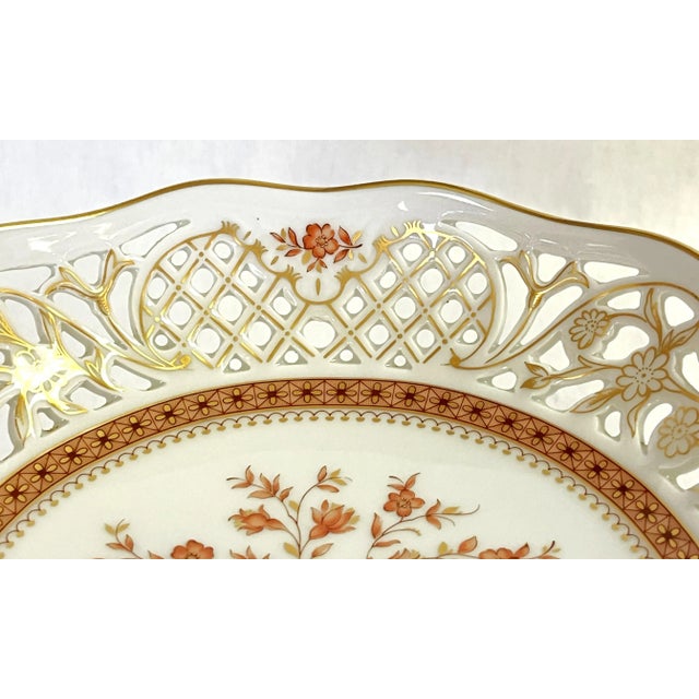 Vintage Bavaria Schumann Arzberg Germany Reticulated Porcelain Compote Dish For Sale In West Palm - Image 6 of 13