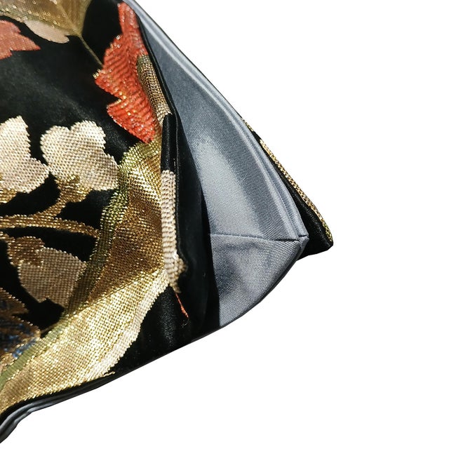 Japanese Silk Obi Bolster Pillow, 1920s For Sale In New York - Image 6 of 14