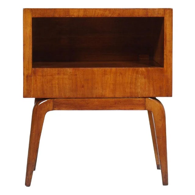 1940s Mid-Century Cherry Wood Nightstand, 1940s For Sale - Image 5 of 5