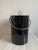 Mid-Century Modern Black Vinyl & Brass Standing Ice Champagne Bucket For Sale - Image 4 of 10