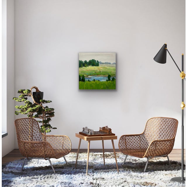 2020s Impressionistic Landscape Original Oil Painting For Sale - Image 5 of 11