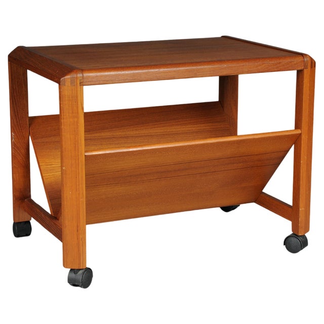 Newspaper Table with Rack by Aksel Kjersgaard, 1970s For Sale
