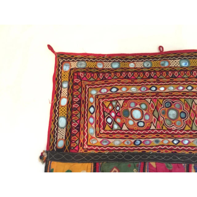 Textile Indian Embroidered Mirror Valance For Sale - Image 7 of 7