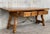 Late 19th Century Spanish Bench or Low Console Table with Drawers, Lyre Legs and Iron Stretcher For Sale - Image 4 of 18
