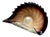 Mouth-Blown Glass Art Bowl in the Shape of a Shell, from the Jozefina Krosno Glass Art Manufactory, Poland, 1980s For Sale