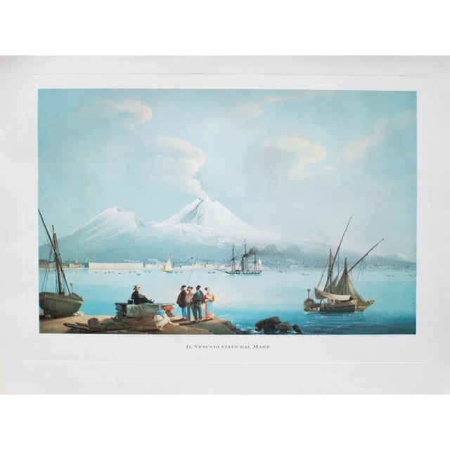 1964 "Vesuvius, Ash Eruption Seen From the Sea", First Edition Full-Color Print For Sale In Dallas - Image 6 of 8