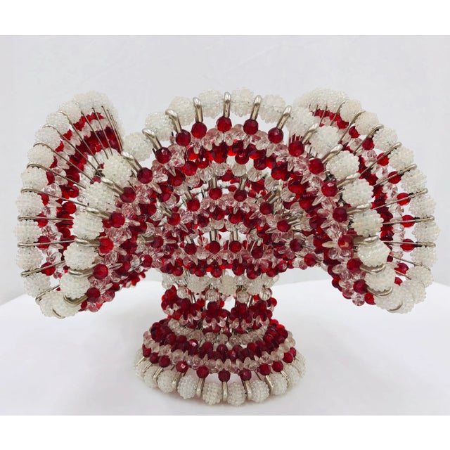 Shabby Chic Vintage Folk Art Basket For Sale - Image 3 of 8