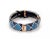 Late 20th Century Nouvelle Bague Diamond Blue Enamel 18k & Sterling Bracelet For Sale - Image 5 of 7
