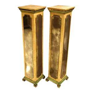 Mirrored Pedestals in Style of Maison Jansen - A Pair