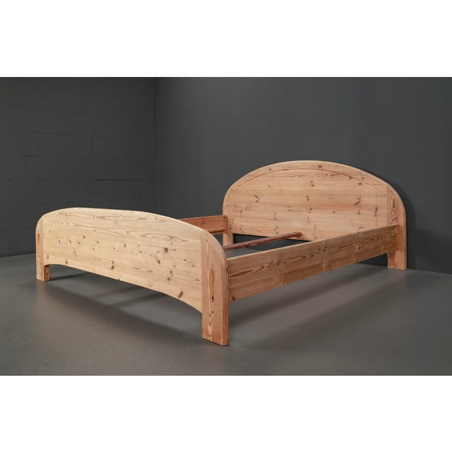 Vintage Swedish Double Bed in Pinewood, 1970s For Sale - Image 16 of 16