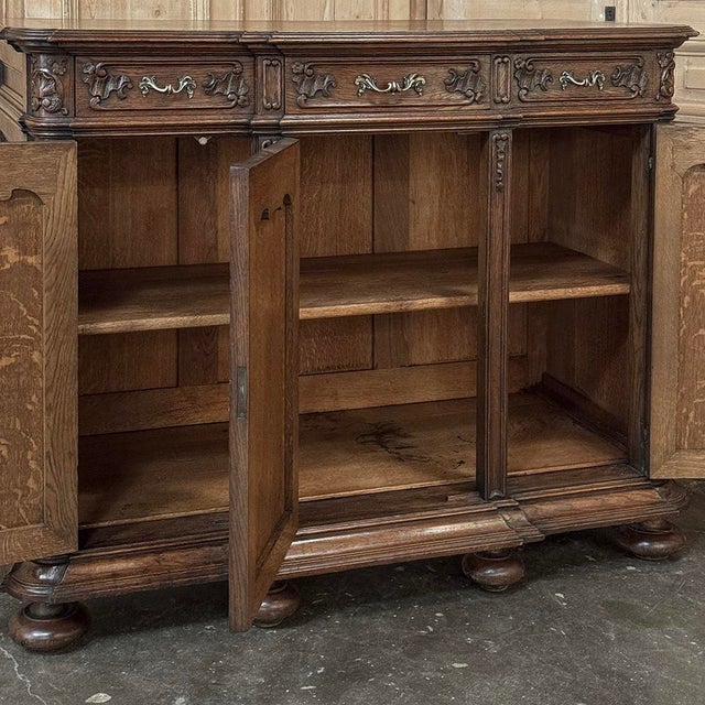 19th Century Liegoise Louis XIV Three Door Buffet For Sale - Image 12 of 16