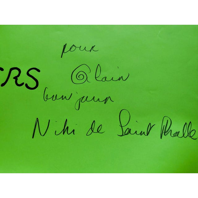 Niki de saint phalle ( 1930 - 2002 ) - nana fontaine, original hand-signed lithograph, 1993 beautiful land rare 1m large...