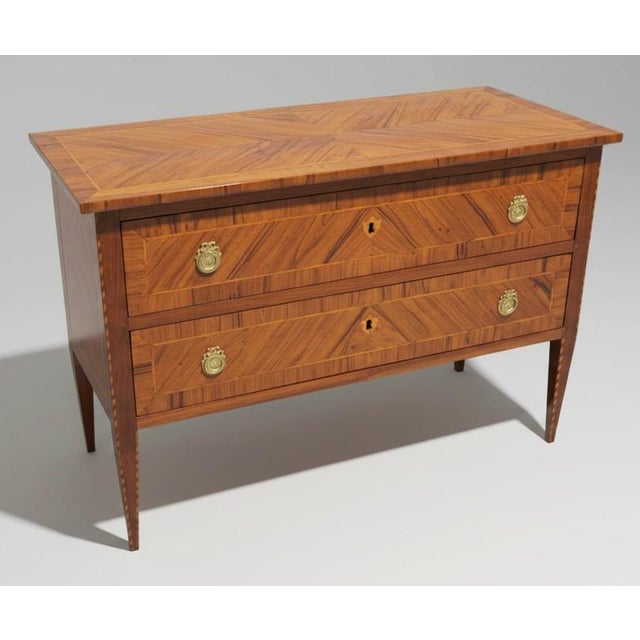 Chest of 2 Drawers, Northern Italy, 18th Century For Sale - Image 4 of 11