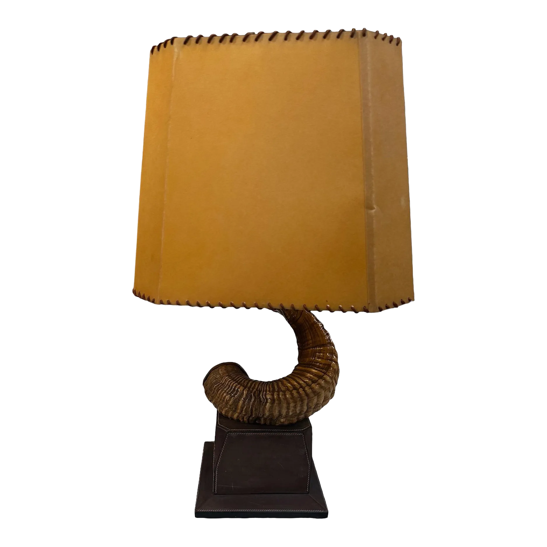 Vintage Italian Gucci Horn Table Lamp 1970s | Chairish