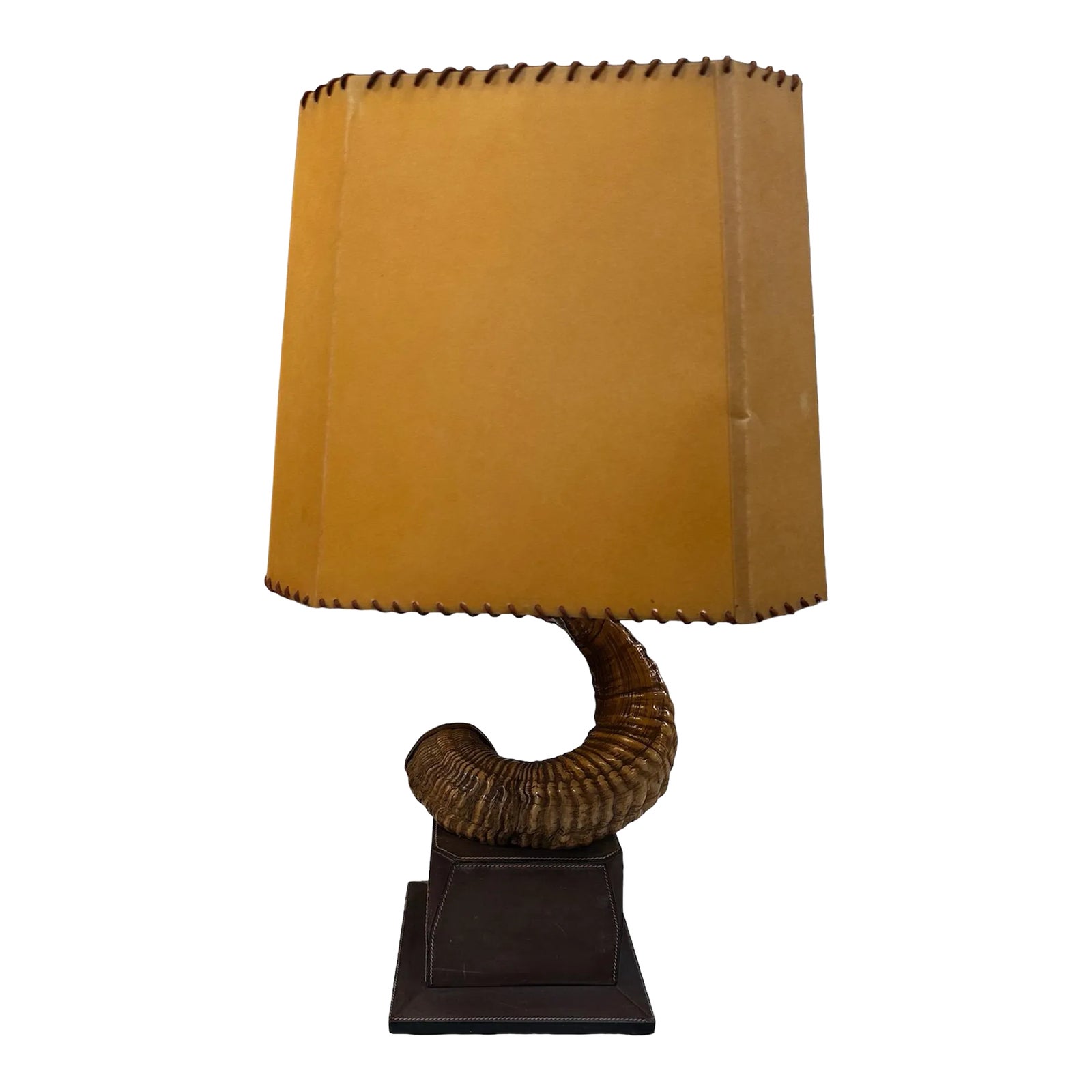 Vintage Italian Gucci Horn Table Lamp 1970s | Chairish