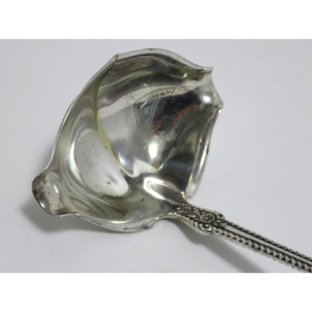 Gorham Silver Co. Large Antique American Sterling Silver Punch Bowl Ladle by Gorham For Sale - Image 4 of 13