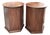 Mid Century Octagonal Walnut End Tables, Floor Speakers For Sale
