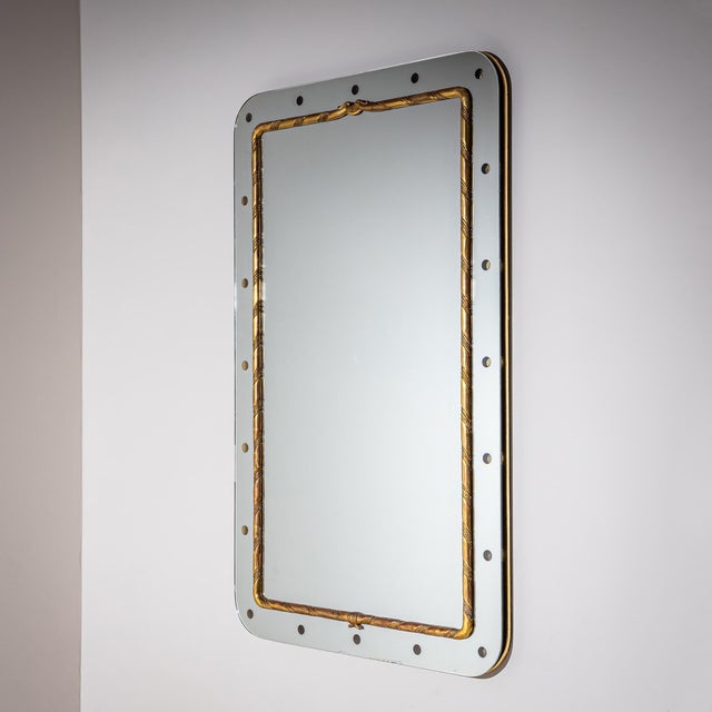 Mid 20th Century Large Wall Mirror, Italy, Mid-20th Century For Sale - Image 5 of 11
