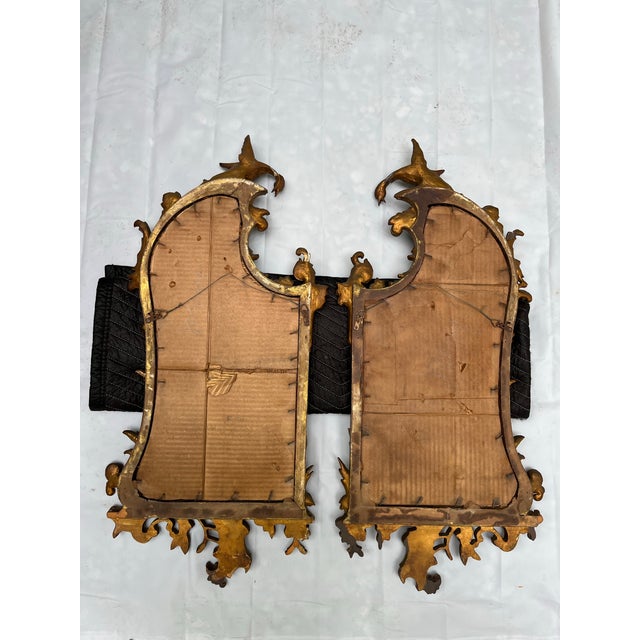Antique Rococo Chinoiserie Mirrors a Pair For Sale - Image 9 of 12