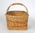 Vintage Woven Wicker & Rush Market Basket For Sale In Milwaukee - Image 6 of 11