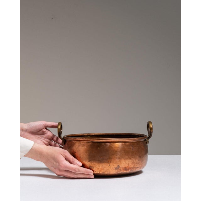 19th Century Belgium Terra Cotta Copper Serving Piece For Sale - Image 11 of 15