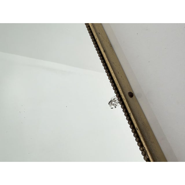 Metal Mid-Century Italian Brass Wall Mirror, 1940s For Sale - Image 7 of 14