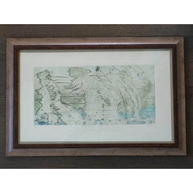1982 "Rush Hour Blizzard" Abstract Framed New York Cityscape Wash Etching by Gerard Lehner For Sale - Image 11 of 12