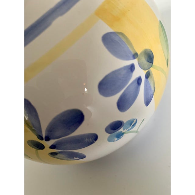 Italian Early 21st Century 'Zafferano' by Caleca, Petite Hand-Painted Pottery Pitcher For Sale - Image 9 of 10
