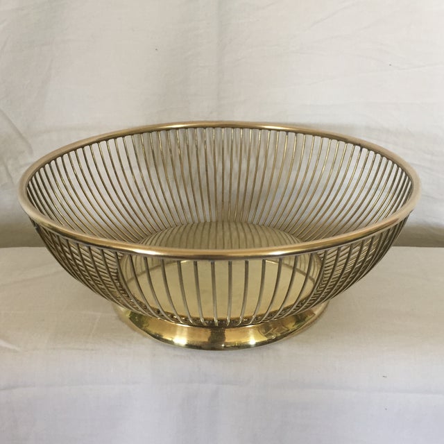 Gold Metal Italian Bread Basket Chairish