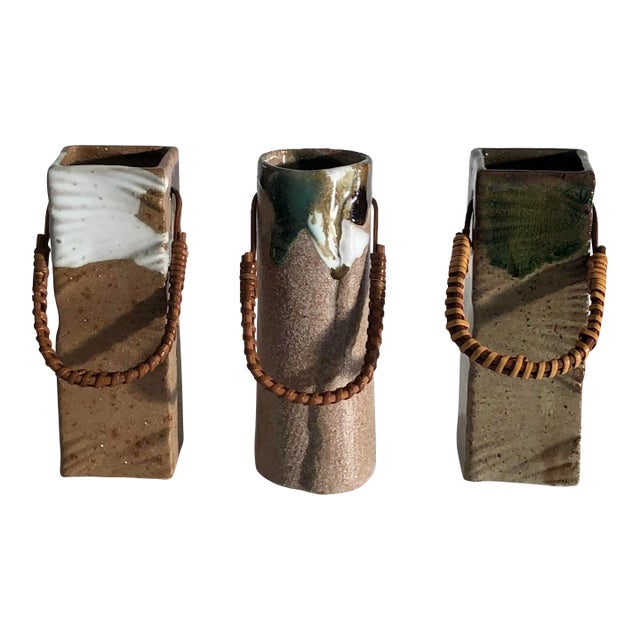 Organic Ceramic Wall Pocket Vases For Sale