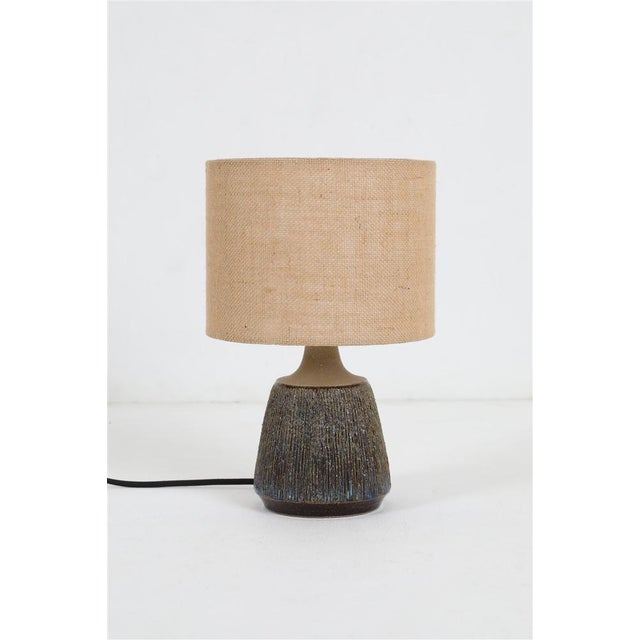 Handmade Ceramic Table Lamp with Jute Lampshade from Søholm, 1960s For Sale - Image 15 of 15