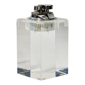 Mid 20th Century Lucite Cube Table Lighter