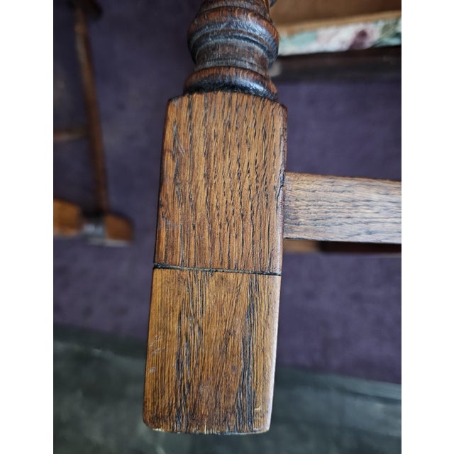 Antique 1910s Arts & Crafts Mission Tiger Oak Dining Chairs Set of 6 For Sale - Image 15 of 15
