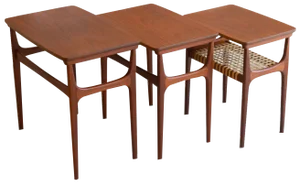 Vintage Danish Teak Nesting Tables by Erling Torvits for Heltborg Møbler, 1950s, Set of 3
