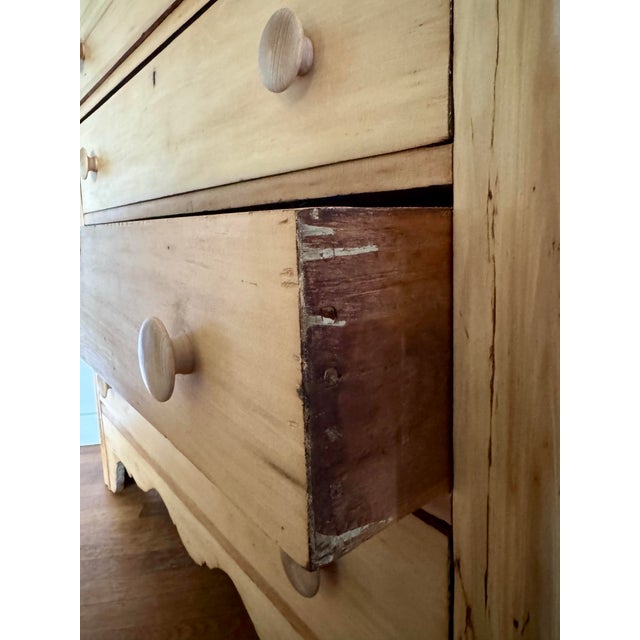 Late 19th Century Late 19th Century Scrubbed Pine Chest of Drawers For Sale - Image 5 of 9